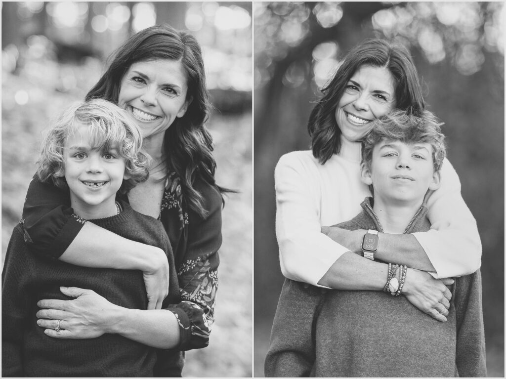 Mother and teenage son portrait