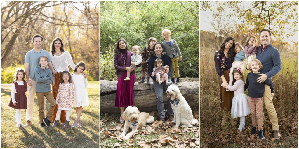 Different photos of the same Columbus Ohio family over the years