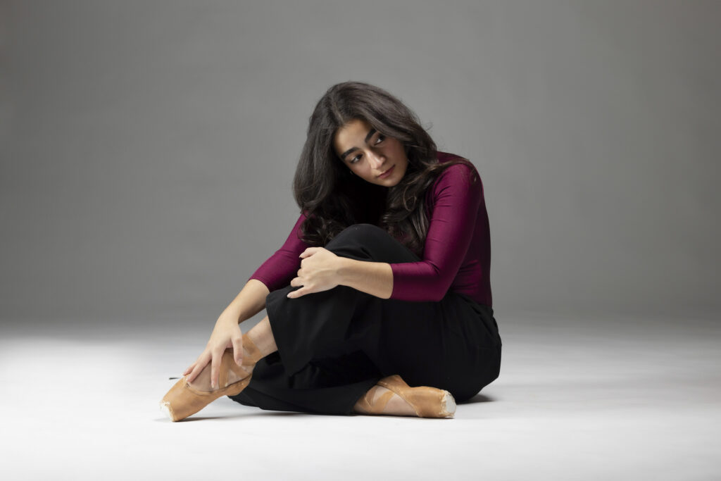 Columbus Ohio dancer posing on the ground
