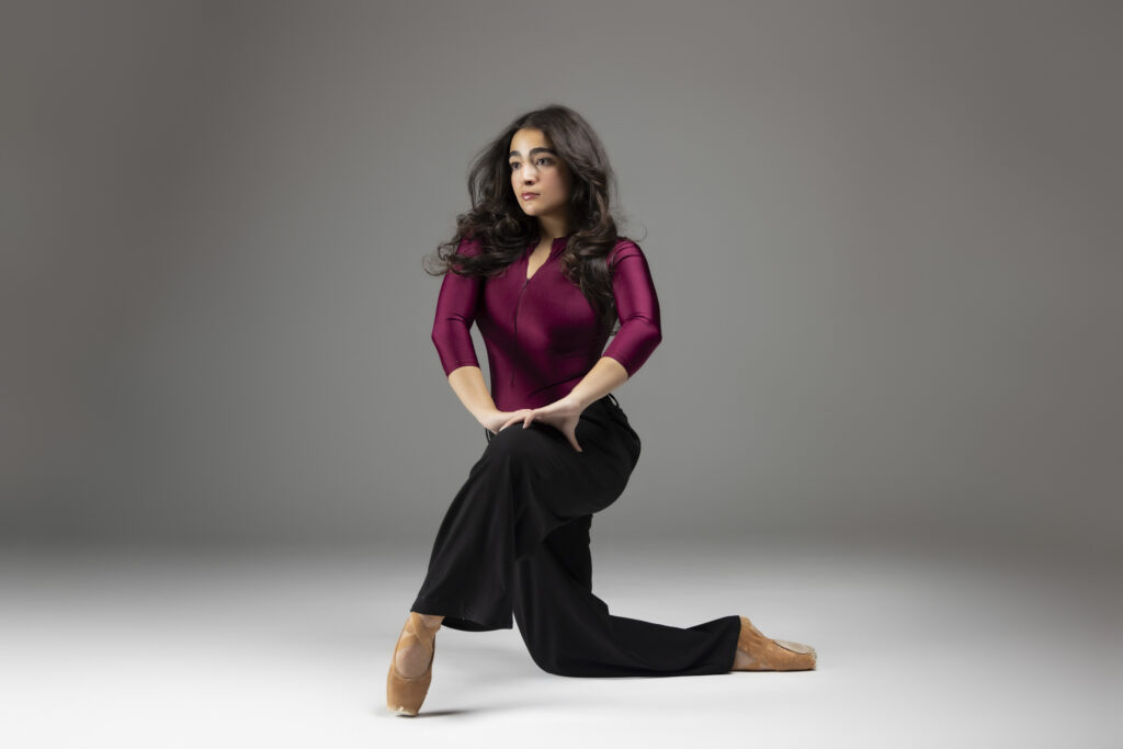 Dancer kneeling
